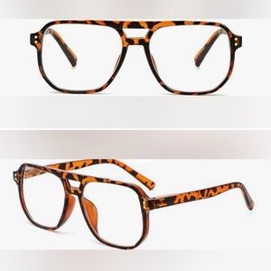 Aviator Reading Glasses for Men Oversized Blue Light Blocking +2 Magnification